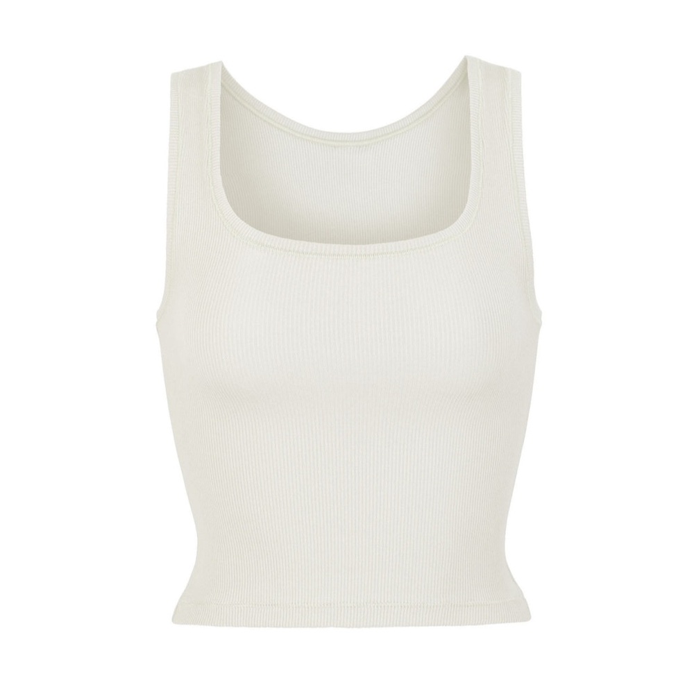 SKIMS “Bone” Cotton Ribbed Tank
